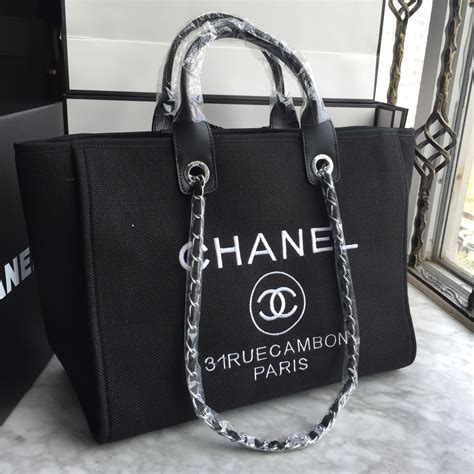 chanel canvas tote bag price|Chanel petite shopping tote bag.